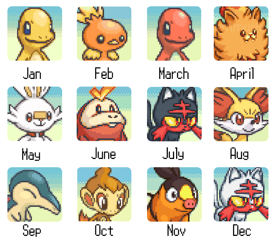 Your birth month is the Pokémon you turn into (Fire starters version 🔥)