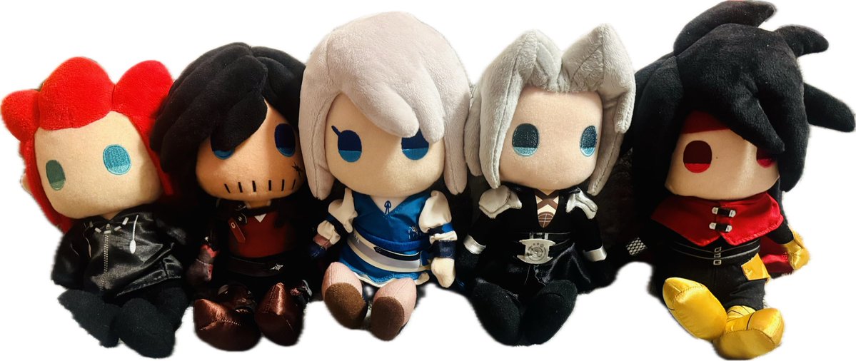 My plushie of Sephiroth arrived today as well so I took a photo of my Final Fantasy &amp; Kingdom Hearts plushies. I have Clive, Jill, Vincent, Sephiroth &amp; Axel now. I really like the plushies &amp; I hope I’ll get more of them in the future. I only buy plushies of my most favorites.