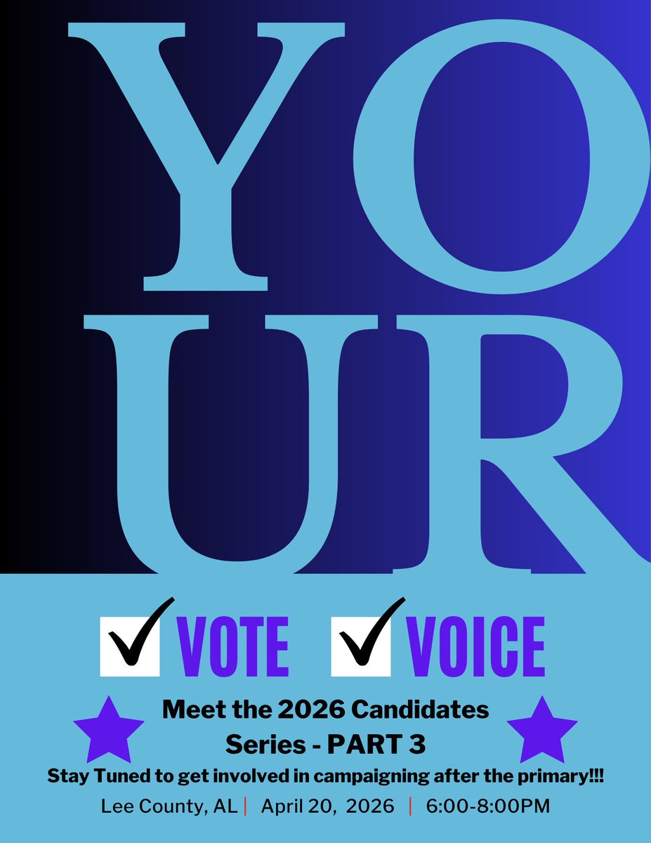 LeeCoDemsAL's tweet image. Tonight! #auburn #opelika #alabama #democrats