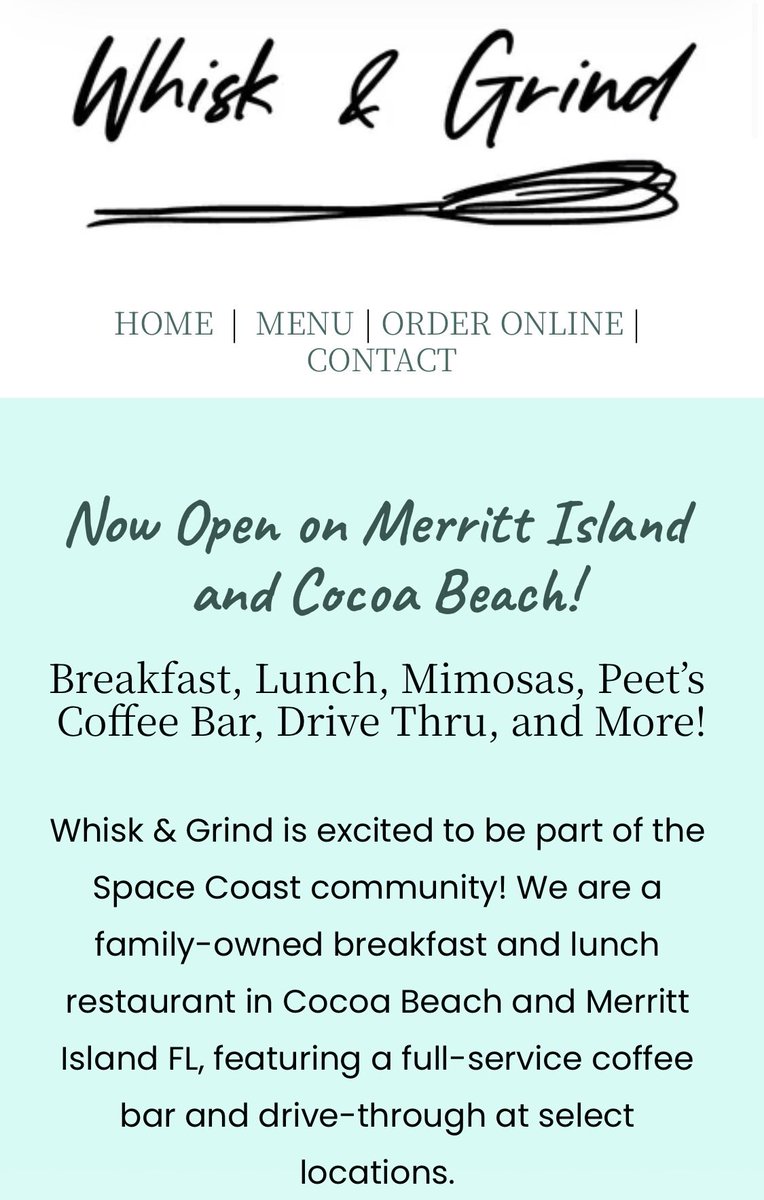 xPhoenix's tweet image. Good morning ☀️ 

If you’re in Cocoa Beach, FL for the Tesla Owners Florida EVent or to watch the launch, there is a breakfast/lunch place called Whisk &amp;amp; Grind in Cocoa Beach that is fantastic!

It’s located just before Downtown Cocoa Beach. 

ENJOY!

#Breakfast