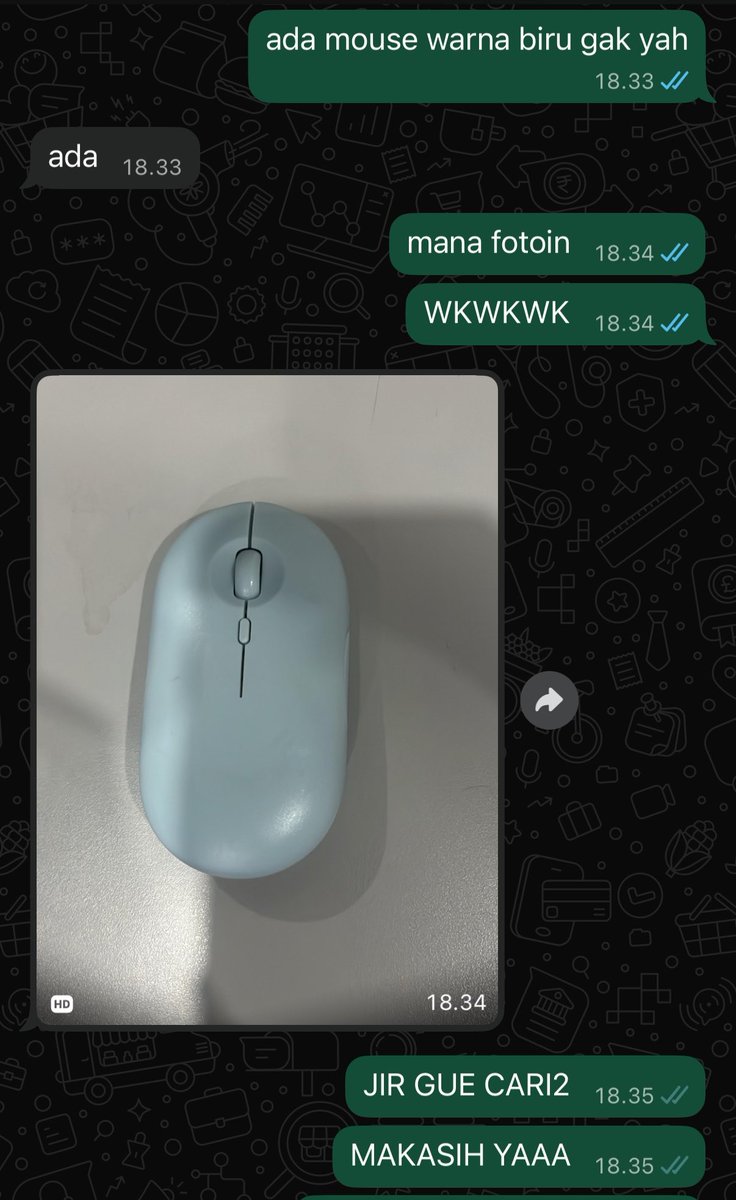 untung nanya kalo ga udh co mouse baru :)