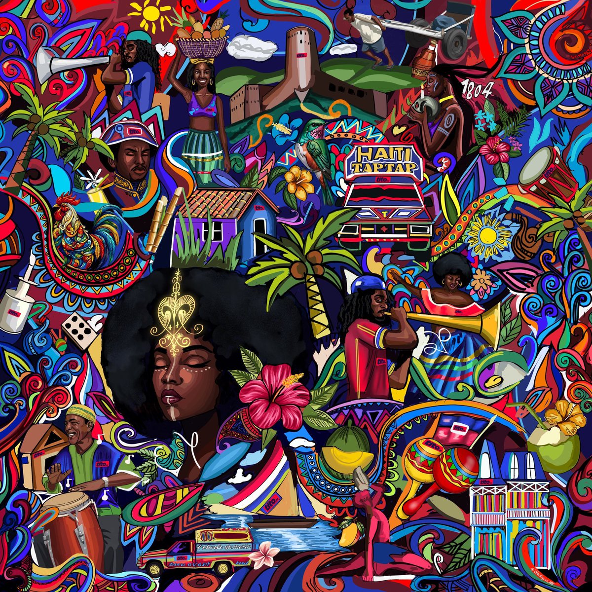 🇭🇹❤️😍

Haitian art has always been vibrant and very colorful