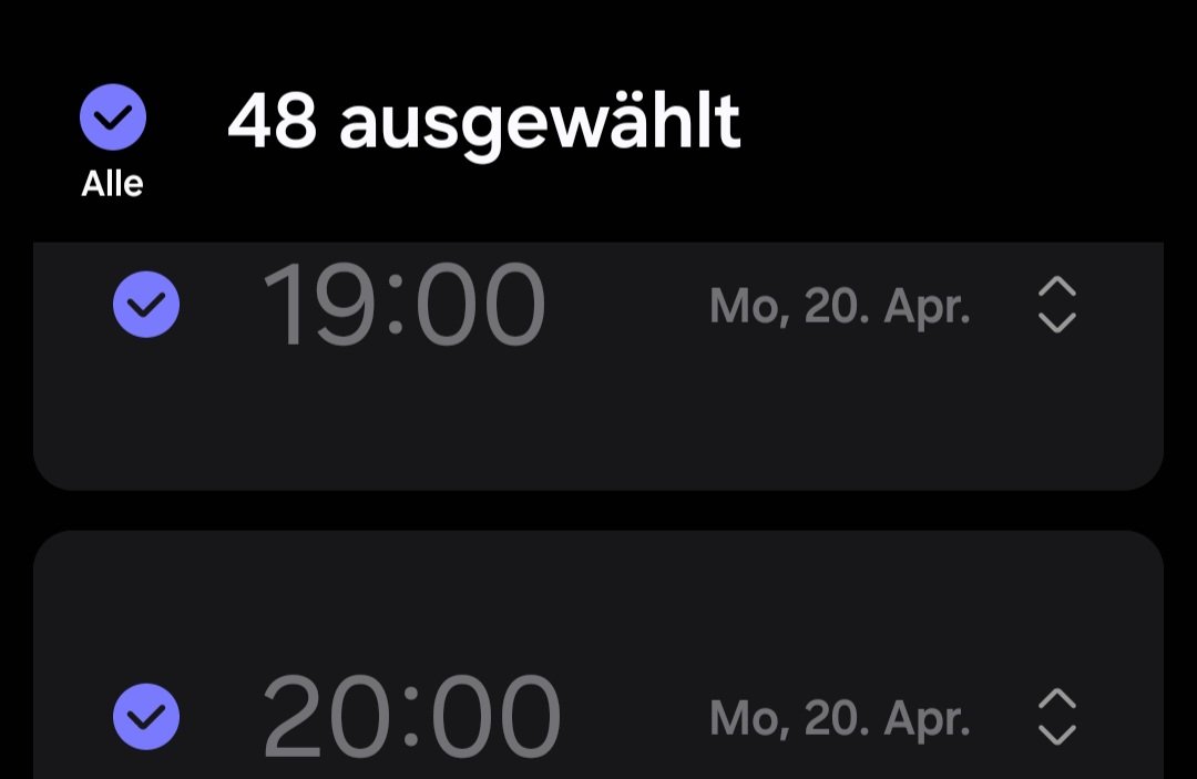IamNotCapi's tweet photo. Last week my girlfriend saw how many alarms I have set and said she’s never seen anyone with that many before…

I honestly don’t know what she means, it’s only 48 😭

#Alarms #SleepStruggles #DailyLife https://t.co/OOlP28sWMl