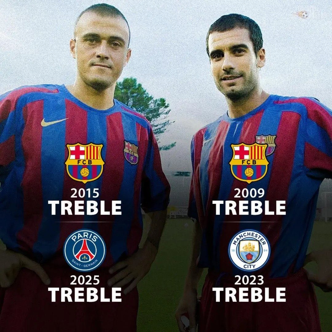 The only two coaches who have won Trebles with 2 different teams. 🔥