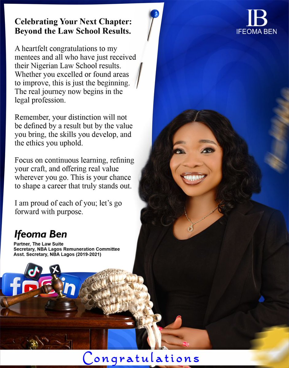 Ifeoma_Ben's tweet image. Celebrating Your Next Chapter: Beyond the Law School Results. 

#focus #continuouslearning #craftandoffering #lawschool