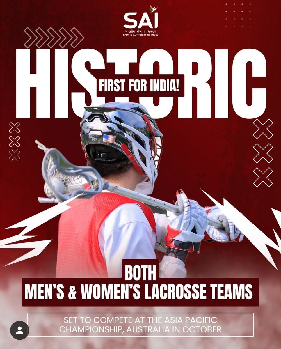 Nish_art14's tweet image. History in the making 🇮🇳🔥
For the first time ever, both India’s Men’s &amp;amp; Women’s Lacrosse teams are set to take the field at the Asia Pacific Championship this October in Australia.
A new chapter begins. A new sport rises. 💪🥍
#HistoricMoment #LacrosseIndia #TeamIndia