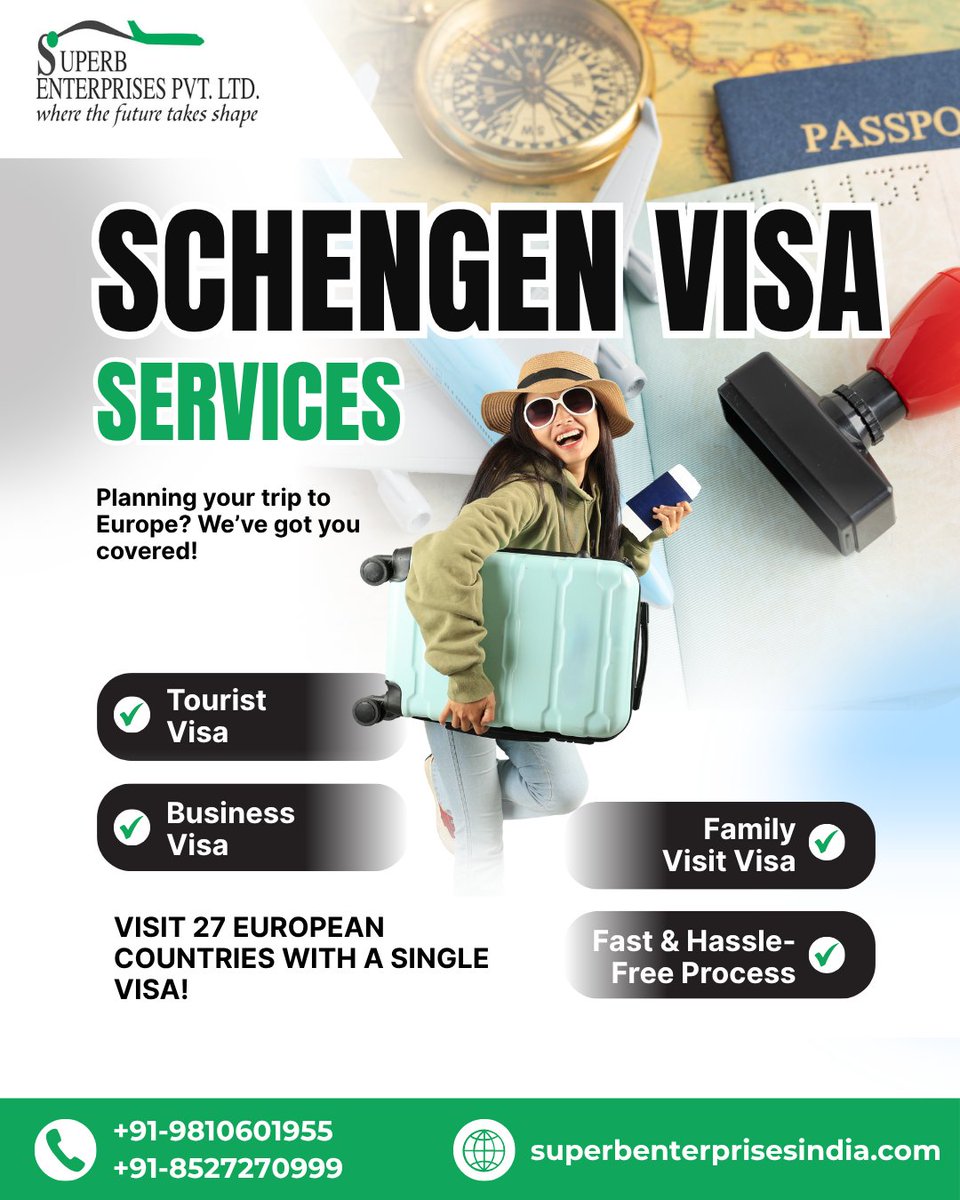 seplgroup's tweet photo. Dreaming of Europe?
Your Schengen Visa is just one step away!
From tourist to business visits — we’ve got you covered with a smooth, hassle-free process.
+91-9810601955 | +91-8860025047
Visit: https://t.co/DkPgF6kxqE

#superbenterprises #schengenvisa #SchengenVisaSupport https://t.co/DPCZrkco7W