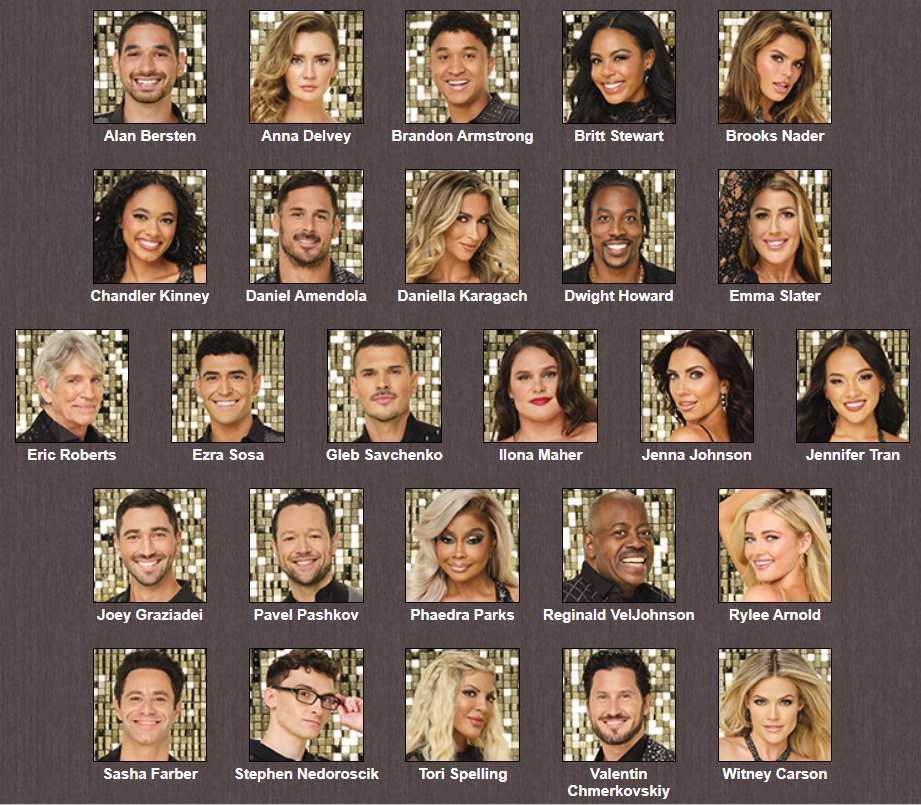 JacobKnappett's tweet image. (5/8) #BrantSteele Cast photos have been added for...
- Dancing with the Stars (US) seasons 31-34
The series is now up to date!
#DWTS #DancingWithTheStars