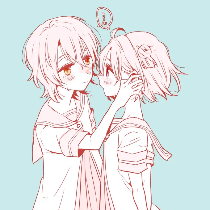 「暑いね」な結あかちゃん。 湿度が高いのが描きたかった…