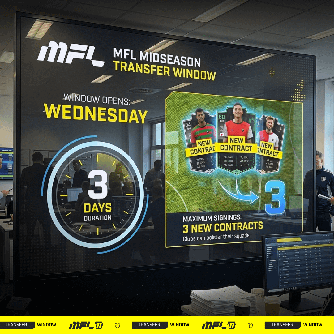The midseason transfer window opens Wednesday 💼 You can sign up to 3 ...