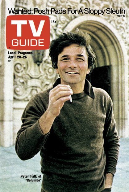 landofthe80s's tweet image. TV Guide, April 20-26, 1974 | Peter Falk (Columbo) #70s #nostalgia