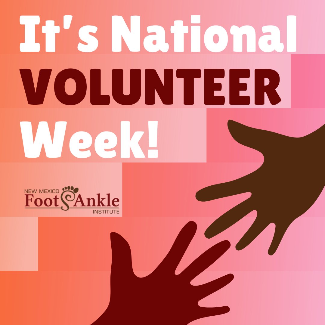 NMFootAnkle's tweet image. This is your sign to get involved in your community!  Drop your favorite places to volunteer in the comments!

#NationalVolunteerDay, #VolunteerAppreciation, #CommunityHeroes, #GiveBack, #VolunteerWeek