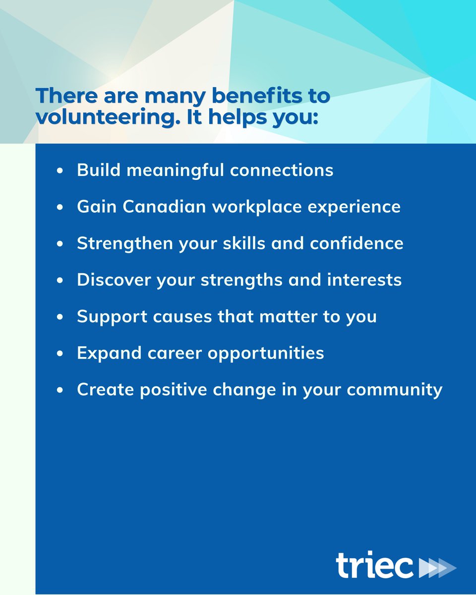TRIEC's tweet image. This National Volunteer Week, the need for mentors has never been greater. If you are ready to create lasting impact and help unlock potential, Learn more about becoming a mentor at mentoringpartnership.ca  

#NationalVolunteerWeek #Volunteering #VolunteerCanada #TRIEC