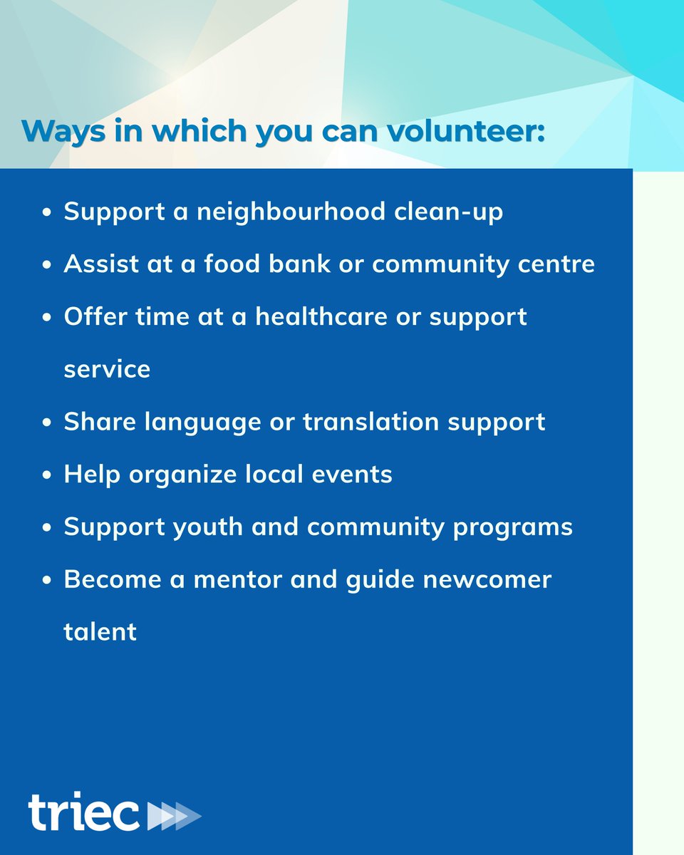 TRIEC's tweet image. This National Volunteer Week, the need for mentors has never been greater. If you are ready to create lasting impact and help unlock potential, Learn more about becoming a mentor at mentoringpartnership.ca  

#NationalVolunteerWeek #Volunteering #VolunteerCanada #TRIEC
