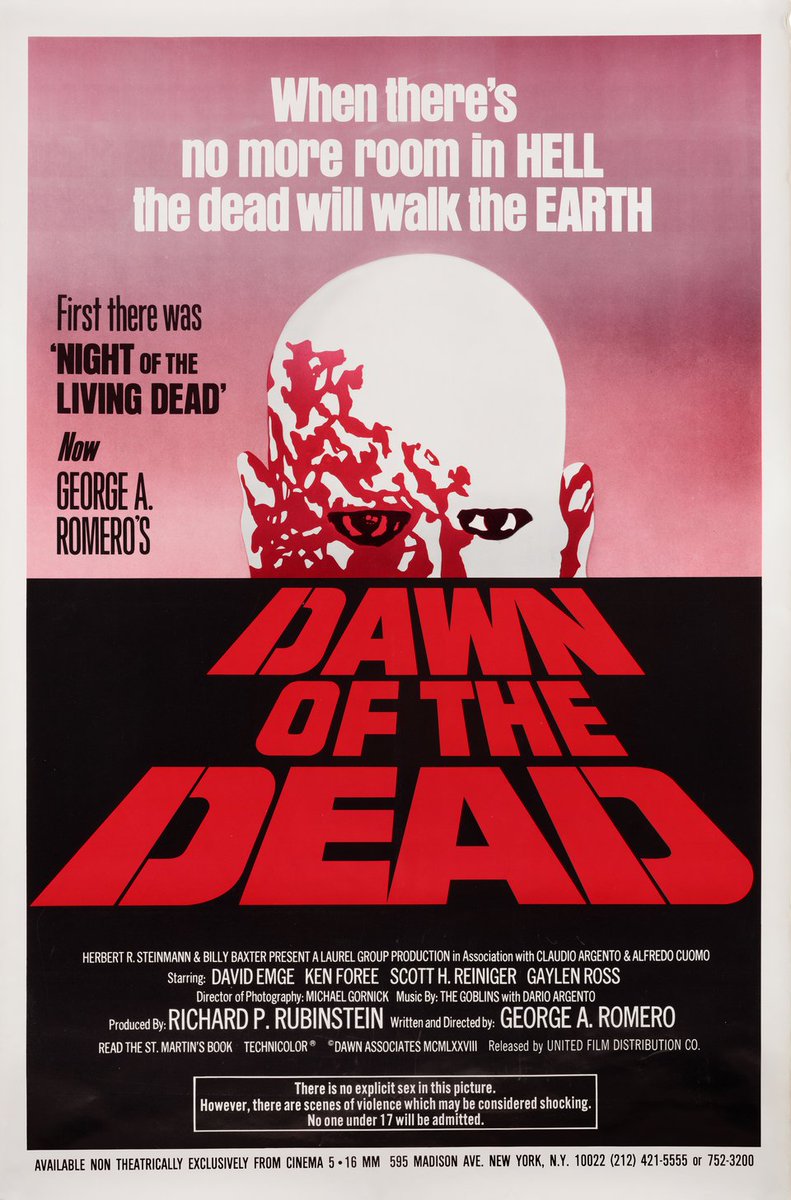 landofthe80s's tweet image. On this date in 1979, George Romero's horror film “Dawn of the Dead” hit the big screen. #70s #nostalgia
