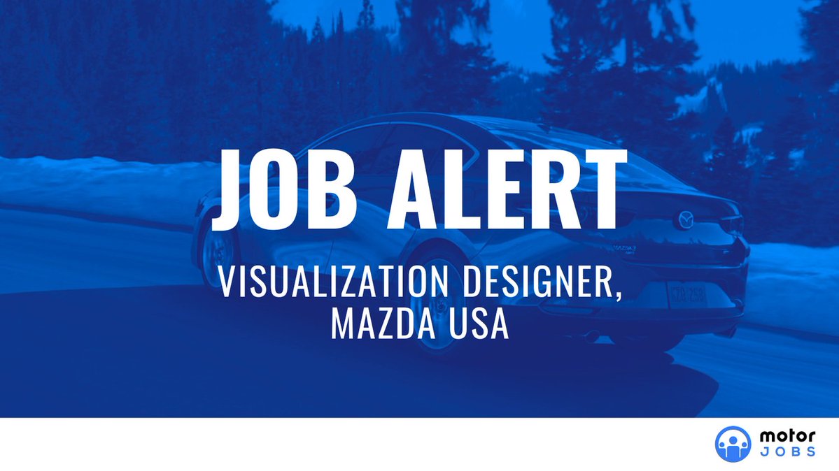 motorjobscom's tweet image. Mazda USA are recruiting a Visualization Designer. 

Apply here: motorjobs.com/en/job/designe…

#motorjobs #motors #jobs #jobalert #automotive #automotivejobs #hiring
