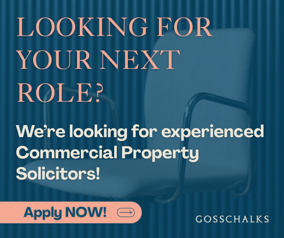 Gosschalks's tweet photo. Interested in joining our Commercial Property team?

Current opportunities:
• 1–3 PQE: Pub team (commercial property grounding essential)
• 5+ PQE: UK-wide work incl. landlord &amp; tenant, estate management, refinancing &amp; agriculture

https://t.co/UKs29vE2M7 https://t.co/knB5uVRusW