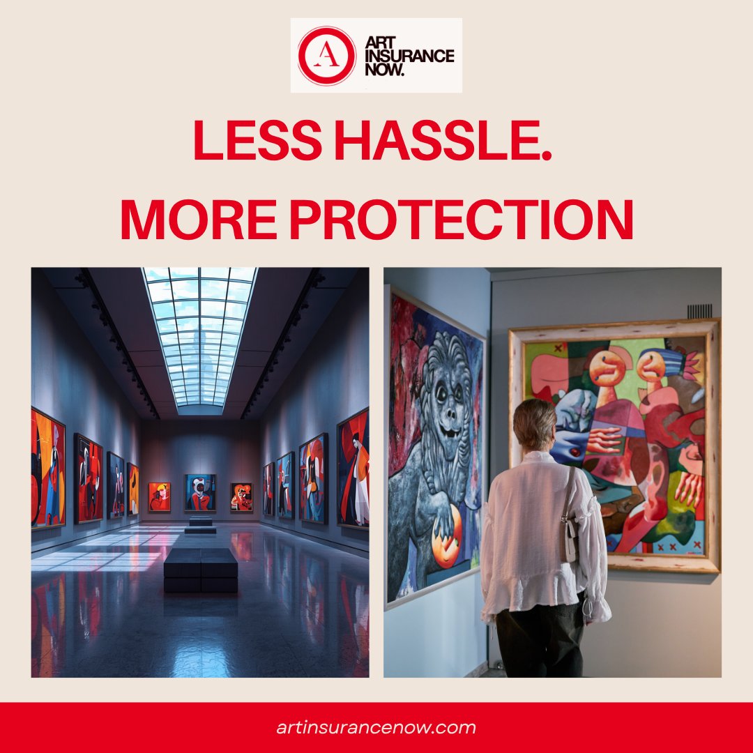 ArtInsuranceNow's tweet image. We make protecting your collection easier.
With relaxed appraisal requirements, you can secure coverage without unnecessary complexity.

Efficient, flexible, and collector-friendly.
📞 800-921-1008 | 🌐 artinsurancenow.com
.
.
.
#ArtInsuranceNow #ArtInsurance