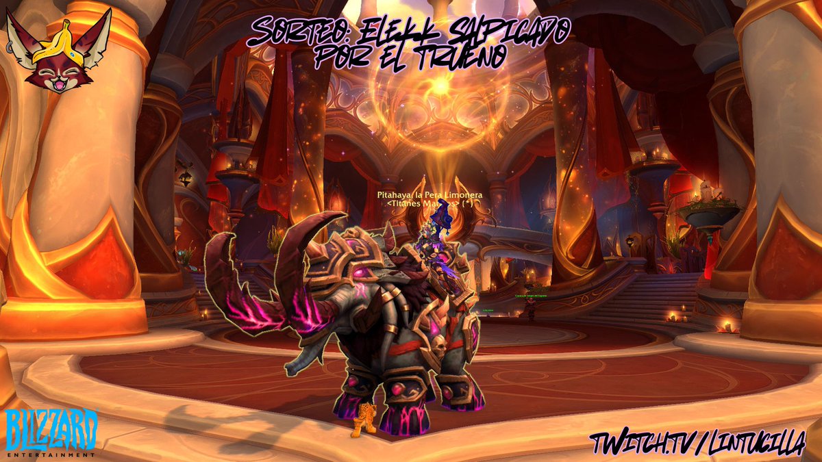 Lintucilla's tweet photo. Sorteo: Elekk salpicado por el trueno gracias a @Warcraft_ES para celebrar la salida del parche 12.0.5 que da comienzo este 22 de abril

Lo sortearé en el stream del mismo 22 a partir de las 10am, sólo tenéis que seguir y pasaros por twitch. tv/lintucilla

#WoW_Partner #Midnight https://t.co/R6Un3p8Yoz