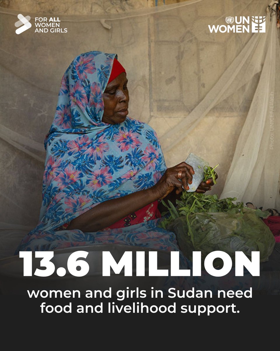 unwomenafrica's tweet photo. Across #Sudan, hunger is tightening its grip.
As food becomes scarce and the risk of famine persists, many women are eating last and least, sometimes going a full day without food.
No one should ever have to survive like this.
https://t.co/U8YKrXgUdn https://t.co/tegdrebGvm