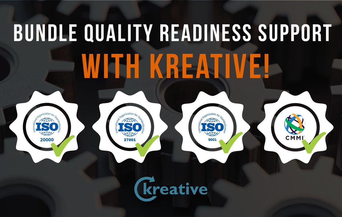 KreativeCorp's tweet image. Mission for Quality Monday! 🚀

Focus on strategic, efficient, impactful quality management. Our Certification Bundling Services save time, strengthen credibility &amp;amp; fuel continuous improvement.

Contact info@kreativecorp.com or kreativecorp.com!

#KreativeCorp #AprilMonth