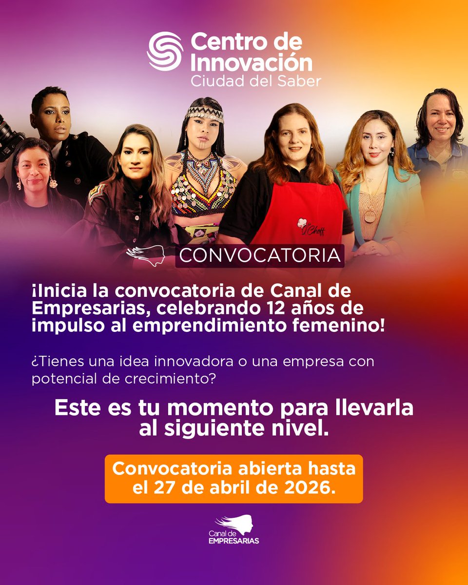 innovaCDS's tweet photo. ✨ ¡Canal de Empresarias abre Ola 12! 🚀 ¿Tienes una idea innovadora? Aplica y crece con mentoría, capacitación y redes.  https://t.co/bGJa2i8Cbq https://t.co/KGFIV5NPsu