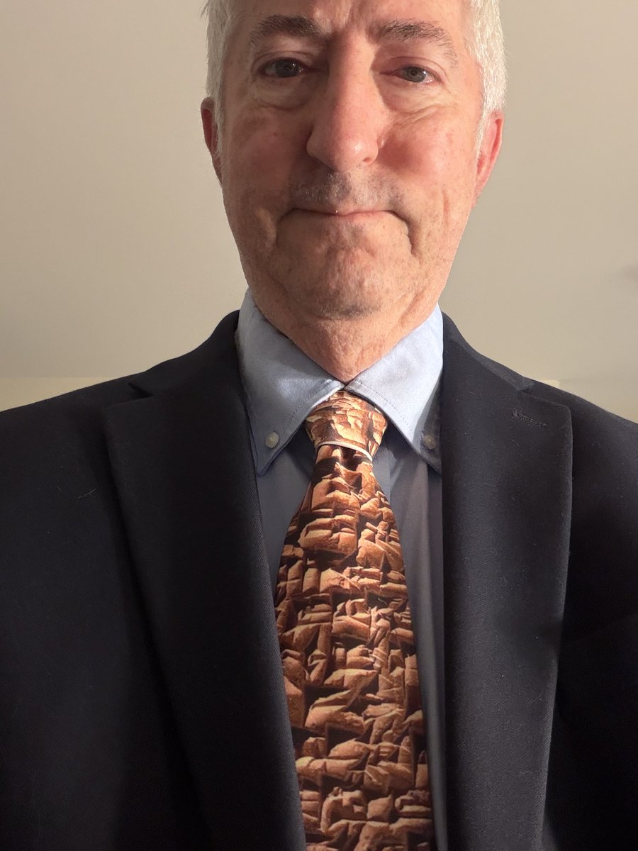 It’s time for the cuneiform tie, because I’m feeling slightly wedge-shaped this morning…