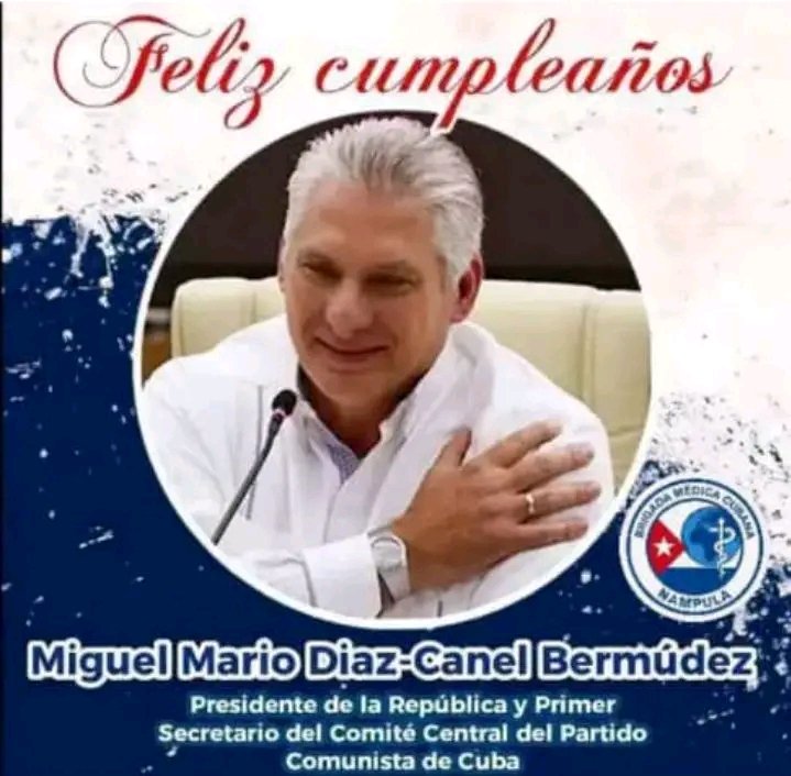 Muchas felicidades Secretario. Que tenga un feliz día junto a sus seres queridos y a este pueblo que lo sigue y acompaña. Estamos con usted y #UnidosXCuba
#YoSigoAMiPresidente
#SsnctiSpíritusEnMarcha .