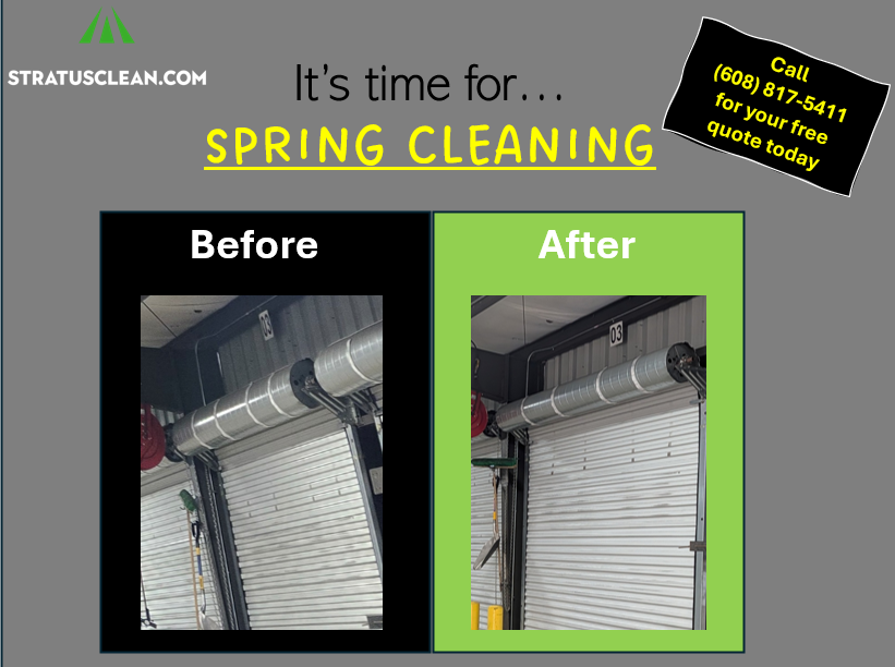 StratusMadison's tweet image. 💧🌷Spring Cleaning is in full effect! Eric and Sarina outdid themselves pressure washing grease and grime off interior dock doors #SpringCleaning #commercialcleaning