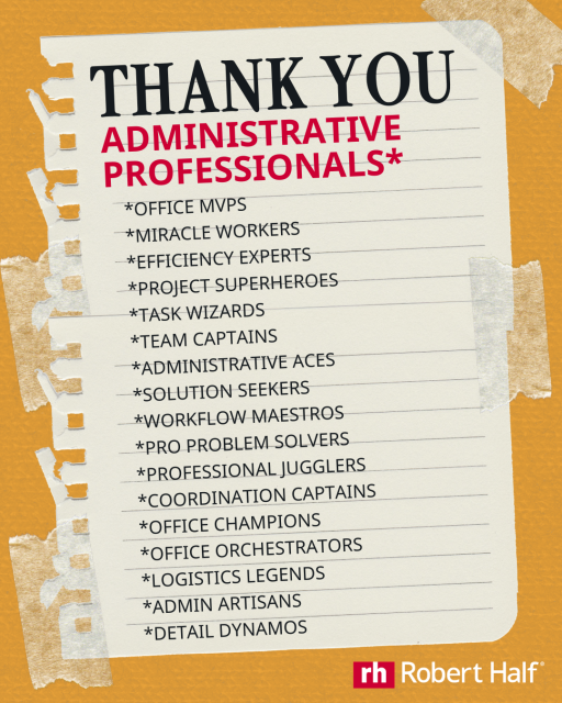 Cheers to the office MVPs, miracle workers, task wizards, and detail dynamos who make our workplaces better every single day. Happy Administrative Professionals Week! 👏