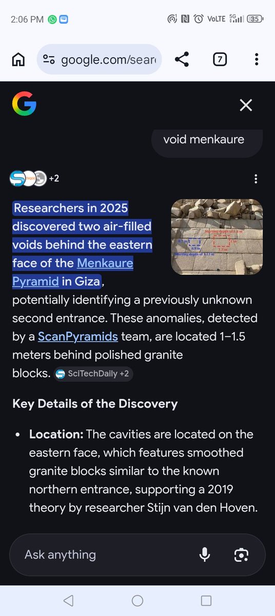 isutrikanda's tweet photo. @BrightInsight6 @AdamCMilla @Filippobiondi_1 @notnarjv No. That would be finding an unopened entrance in a pyramid at Giza. @StijnvdHoven with scanpyramids. Real scanning, fully endorsed and published in scientific journals for review. Do you see them selling tickets for conferences to release a new image? https://t.co/umFu76KpT8