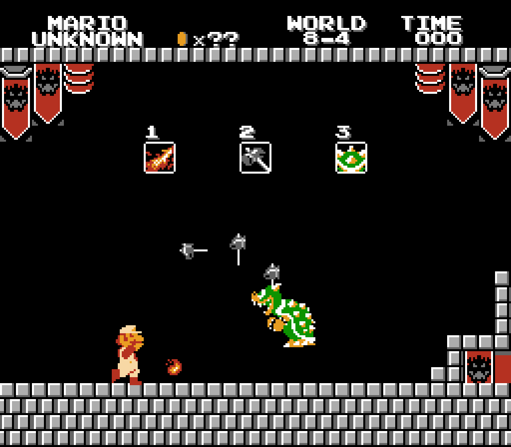 hansungkee1's tweet image. SMB #Mockup : Play as Final Boss Part 6

His Health added Soon...

Edited Sprites from #SuperMario Bros 1 and The Lost Levels

#SuperMarioBros © #Nintendo
#pixelart/#ドット絵 by ME
