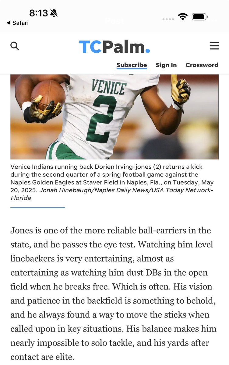 Thanks for the write up!!! <a href="/JonSantucci/">Jon Santucci</a>  <a href="/VeniceRecruit10/">Venice Recruiting</a> <a href="/tank_941_/">Coach T</a>  <a href="/john_p34/">John Peacock</a> <a href="/jleee74/">Coach Josh Hunter</a> <a href="/Rivals/">Rivals</a>