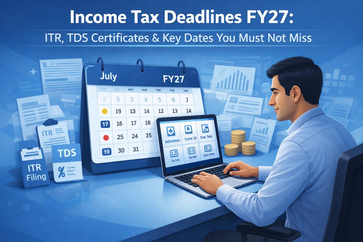 filinginoffl's tweet image. 📅 Don’t miss important Income Tax Deadlines FY27! Stay compliant &amp;amp; avoid penalties.⏰

💼 From ITR to TDS &amp;amp; advance tax—know every key date for FY27 now!⏱️

filingin.com/blog/en/income…

#Filingin #IncomeTax #ITR2026 #TaxPlanning