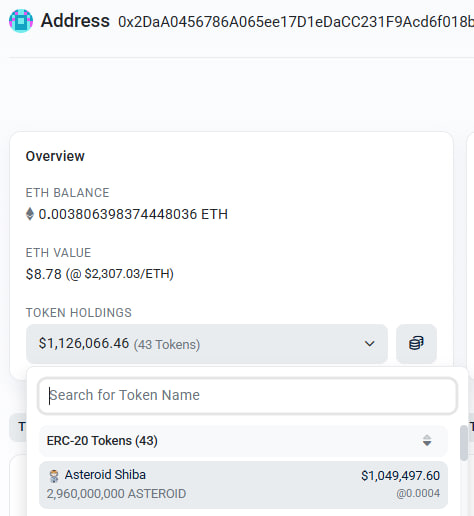 Clown_arb's tweet photo. one of the largest $ASTEROID whales that hold $1M he woke up to buy 2% of $Astroid

tx here:
https://t.co/SImRfAbxrP https://t.co/xGZ61XhXa1