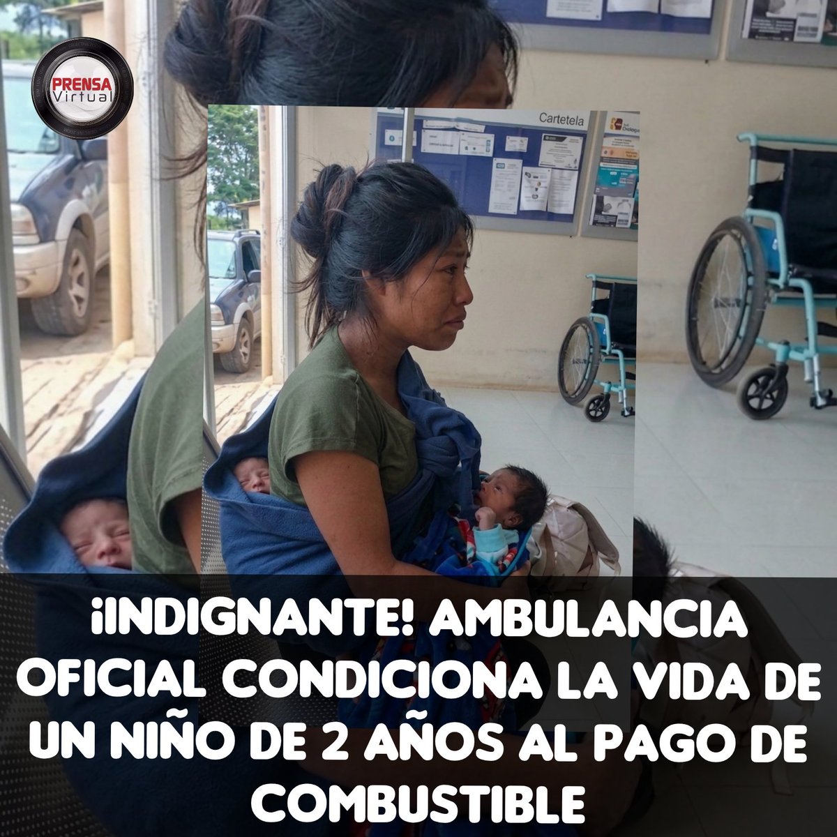 #Ecuador|| [DENUNCIA] Una madre, cuyo hijo de apenas dos años requiere hemodiálisis urgente, vivió una situación inaudita. Para que el pequeño pudiera ser trasladado desde el Hospital Vicente Corral Moscoso (en Cuenca) hacia el Hospital Baca Ortiz (en Quito) para recibir su