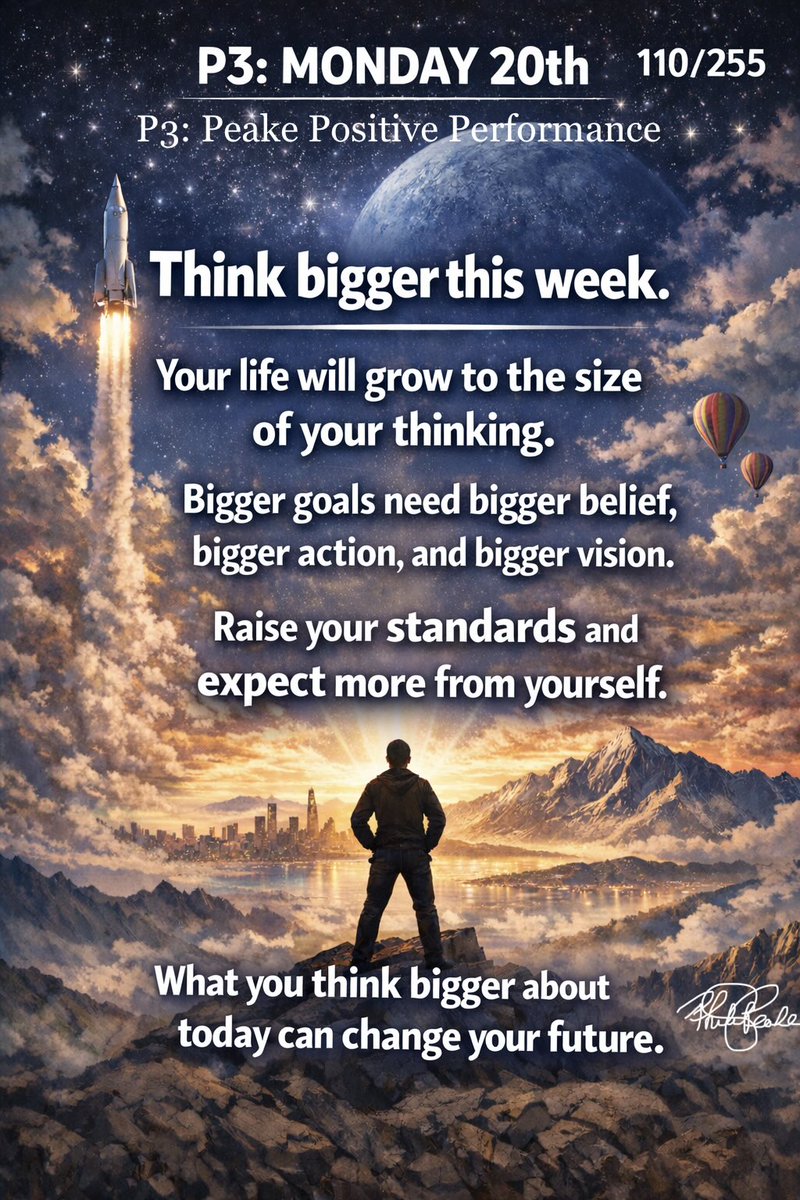 PHILIP_PEAKE_P3's tweet image. #philippeake #philpeake #p3 #peakepositiveperformance #peake_positive_performance #peakperformance #peakeperformance #peake_performance #leadership #motivation #consistency #positivity #focus #whereyourfocusgoesyourenergyflows #goals #financialfreedom #family