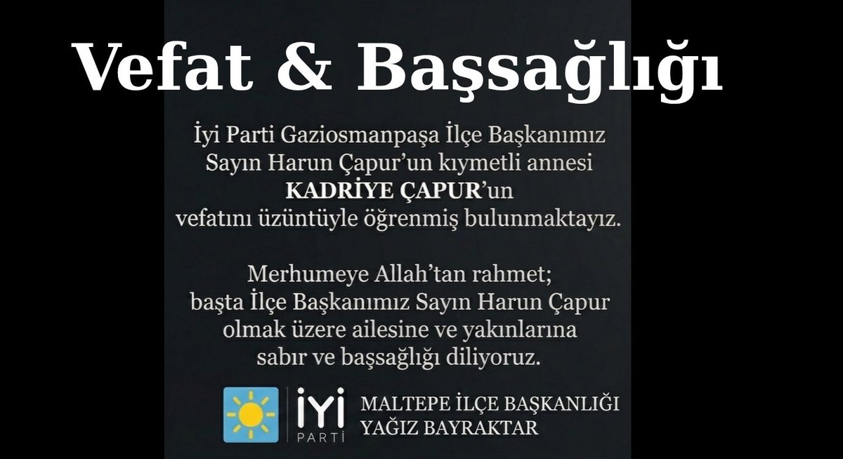 İYİ Parti Maltepe tweet media