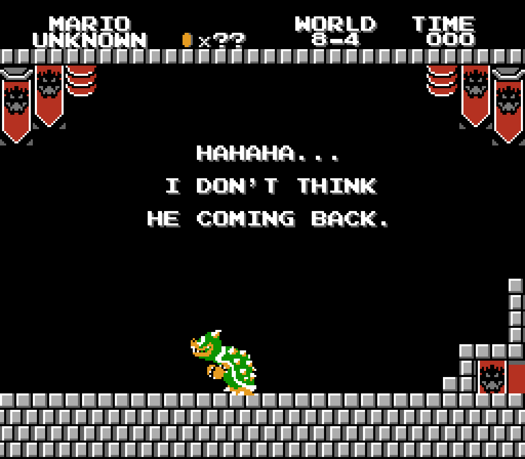 hansungkee1's tweet image. SMB #Mockup : Play as Final Boss Part 5
Bowser 3 Attacks
1. Fire Breath
2. Hammer Throw
3. Spike Shell Spin

Edited Sprites from #SuperMario Bros 1 and The Lost Levels

#SuperMarioBros © #Nintendo
#pixelart/#ドット絵 by ME