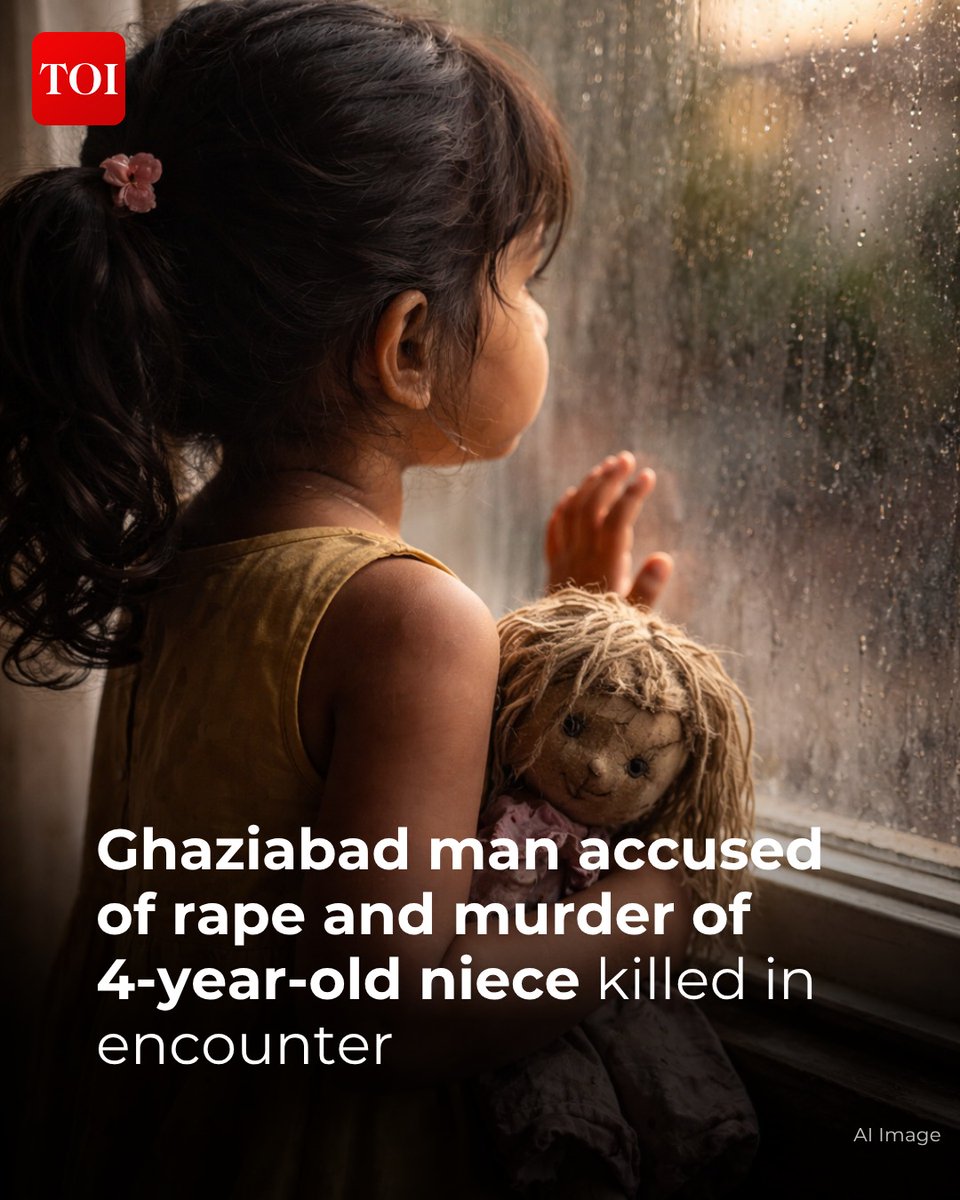timesofindia's tweet image. A man wanted for the rape and murder of his four-year-old niece was killed in a police encounter in Teela Mod on Sunday, barely a day after the reward on his arrest was doubled from Rs 25,000 to Rs 50,000.

More details 🔗toi.in/OXEVfb
#Ghaziabad #UttarPradesh