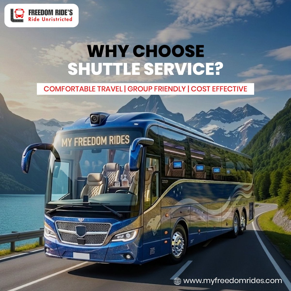MyFreedomRide's tweet image. Travel Smarter with Premium Shuttle Services

#ShuttleService #TravelSmart #GroupTravel #ComfortTravel #CostEffective
#BusTravel #RoadTrip #TravelInStyle #LuxuryBus #TravelIndia
#FreedomRides #EasyTravel #TravelDeals #SafeTravel #TravelComfort

myfreedomrides.com
