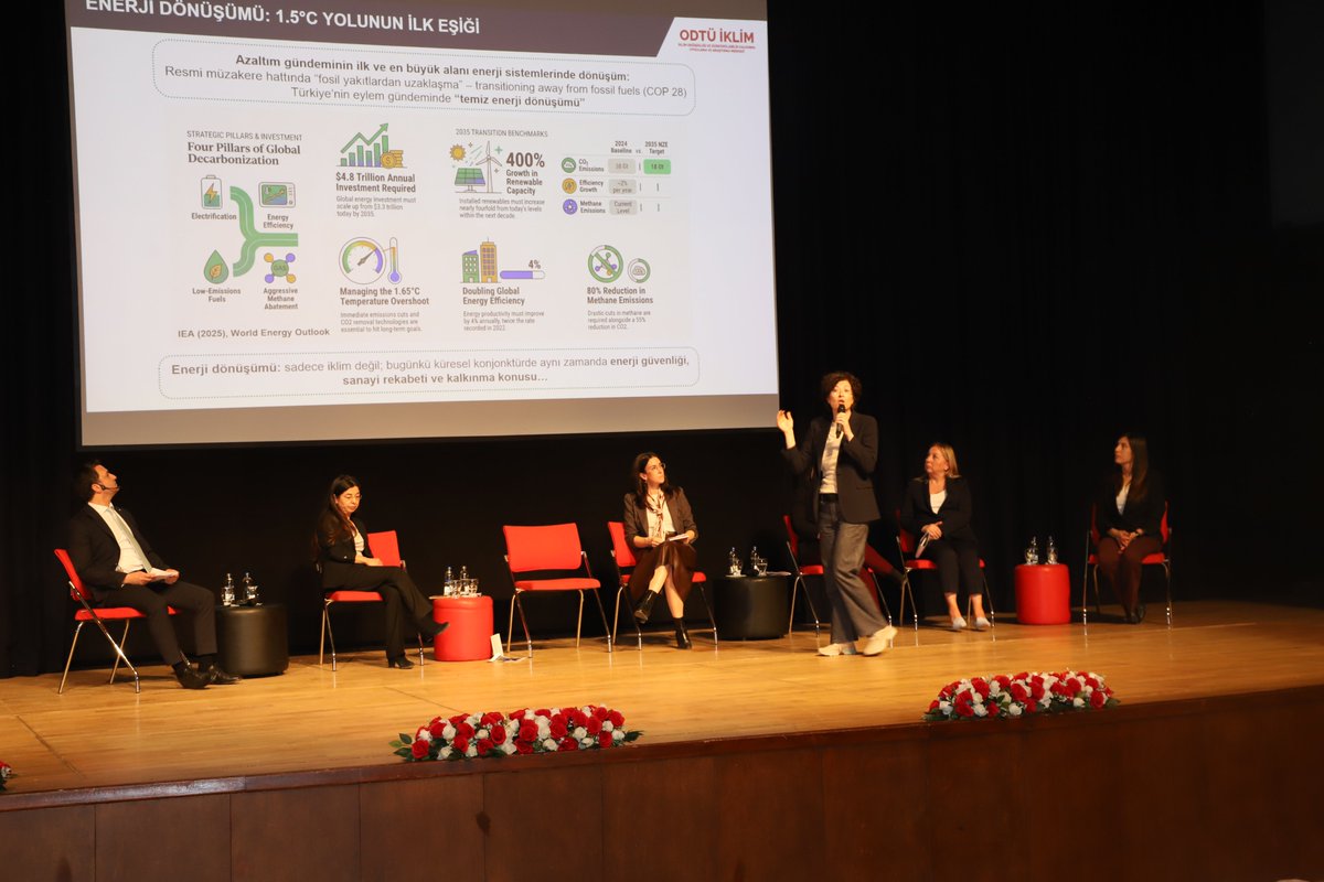 ODTUIKLIM's tweet photo. Prof. Dr. Semra Cerit Mazlum, Prof. Dr. Ebru Voyvoda, Prof. Dr. İpek Gursel Dino, Dr. Öğr. Üyesi GÜlizar Özyurt Tarakçıoglu, Prof. Dr. Gaye Teksöz, Doç. Dr. Pınar Derin Güre hocalarımız ile #COP31’e giden yolda;

📚 bilgi üretiminin nasıl dönüştüğünü,
⚡ sistemlerin nasıl yeniden tasarlandığını,
🏙️ yaşam alanlarının nasıl adapte olduğunu,
💰 finansmanın nasıl yön değiştirdiğini konuştuk.

@METU_ODTU