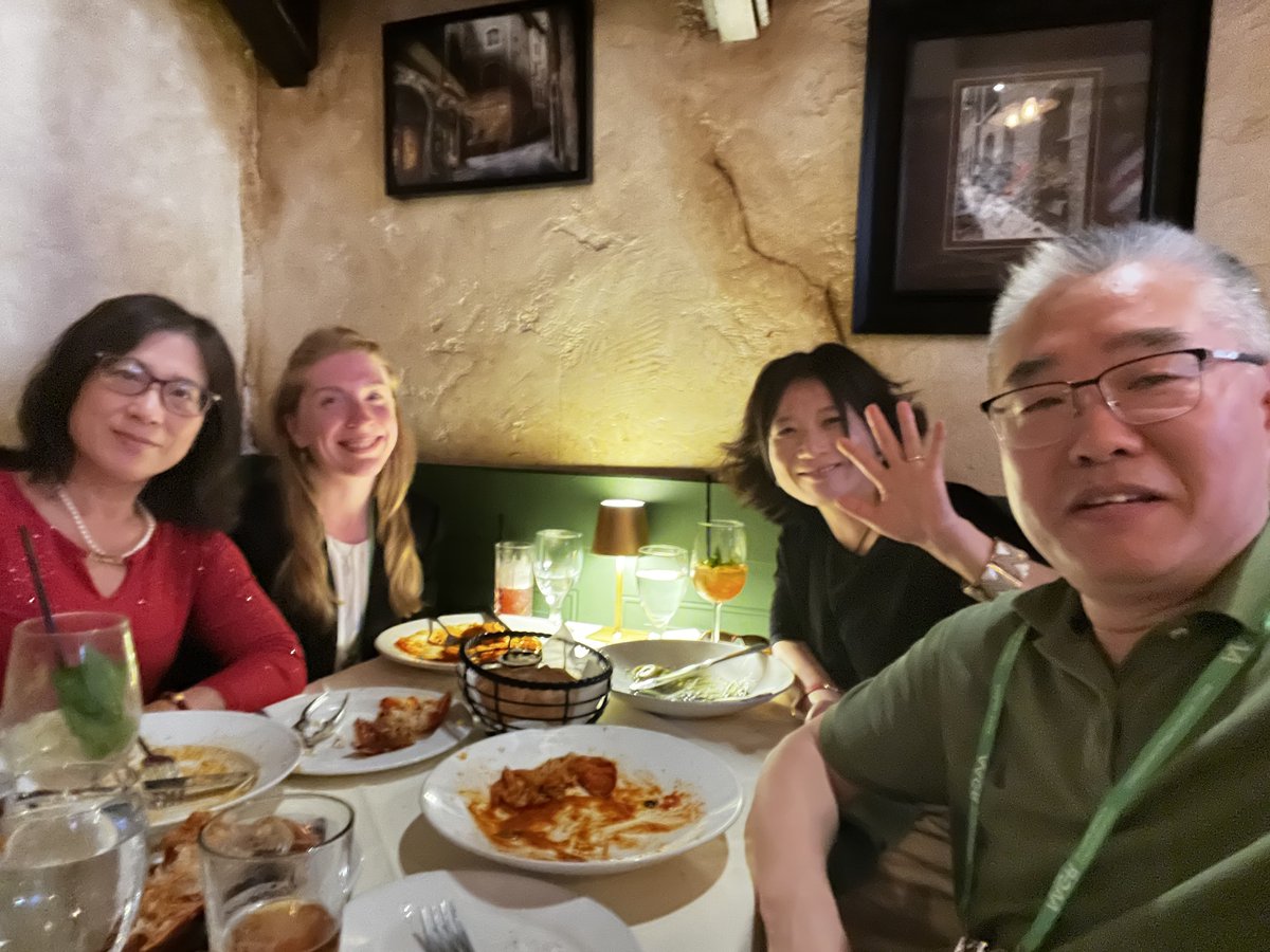CooperSurgRes's tweet photo. Drs. Luke Chen, Shumei Song, HyunKyung Ko and Emily Hancin enjoy a "Surgical Research Lab" Group Dinner at the AACR Annual Meeting 2026 in San Diego, CA, on April 20 at the Osteria Panevino in the Gaslamp Quarter. https://t.co/f5gGuK8wKf