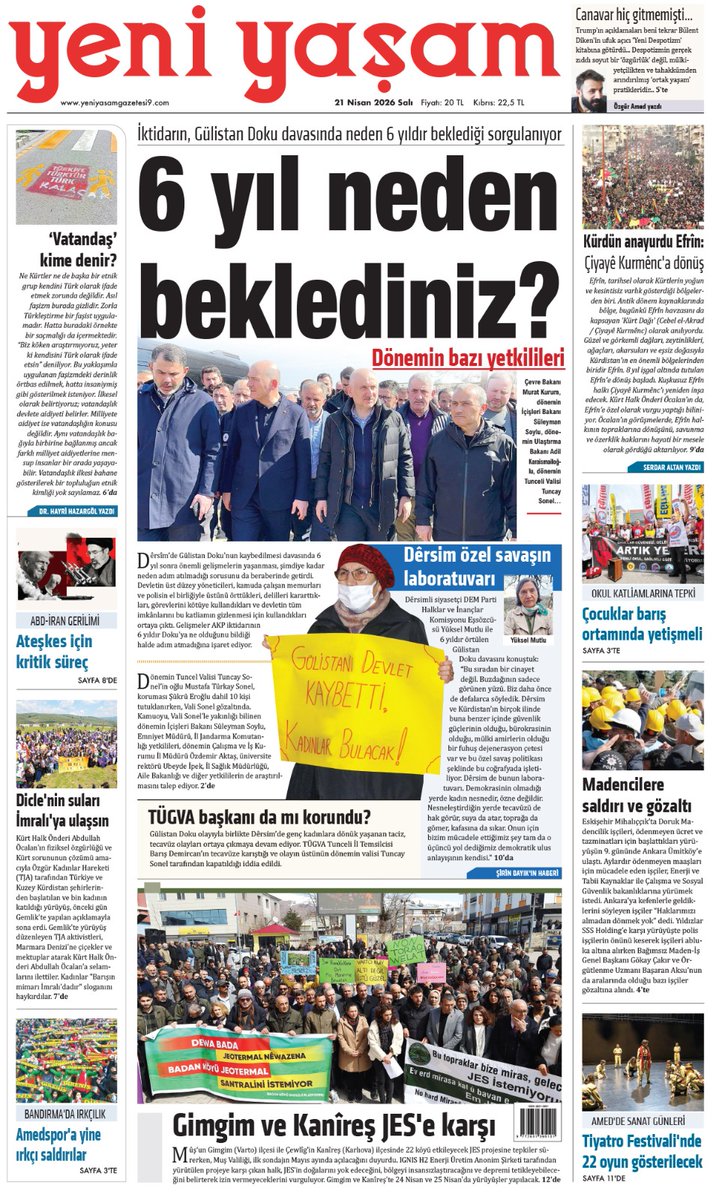 ‘6 yıl neden beklediniz’ manşetiyle yarın yayındayız