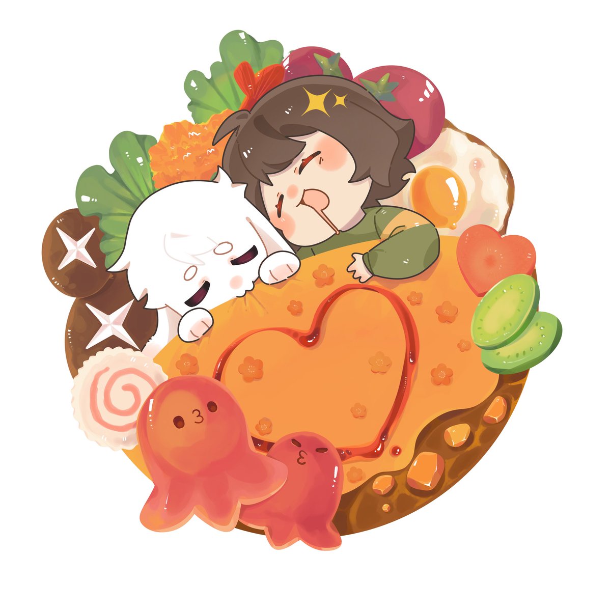 What's for dinner today?🍛🥰🥰🥰
#chasriel #undertale