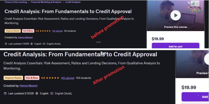 Adejumokayode05's tweet image. 📈 Udemy Growth Result

30 → 153 students

Visibility + targeted enrollments + engagement = real momentum on Udemy.

#Udemy #Elearning #OnlineCourses #CourseCreators