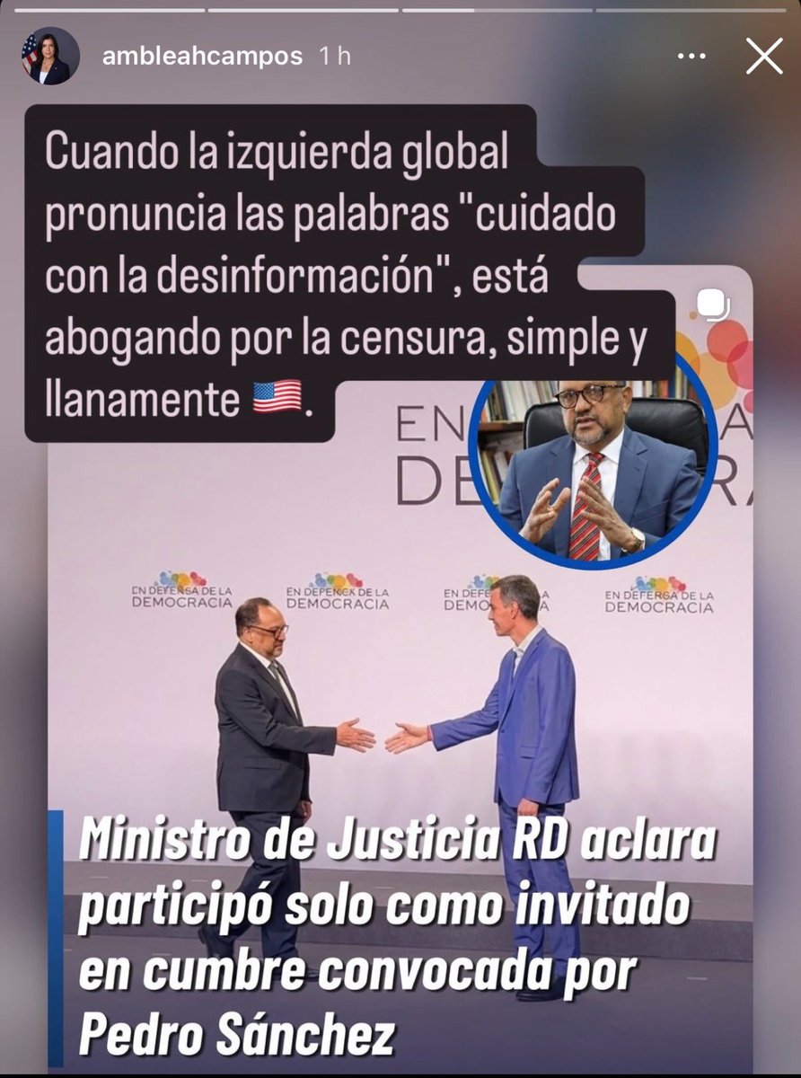 La participación de un alto funcionario del Gobierno dominicano en la cumbre progresista en Barcelona, junto a la observación de <a href="/EmbajadaUSAenRD/">EmbajadaUSAenRD</a> Leah Campos trasciende el debate de soberanía o autodeterminación, principios que no están en cuestión en este caso.

Lo relevante es