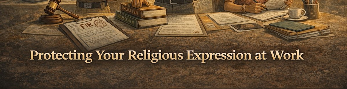 sunilsanjan's tweet photo. I got many queries on how the law in India protects our religious expression at work and how Hindus can use it quietly and effectively. So I have tried to compile the details here.

Companies or workplaces can set dress codes. But they cannot apply them in a way that singles out our faith for unequal treatment. The Constitution doesn’t directly bind private employers, but criminal law and labour protections still apply.

The truth is this that no direct law says 'u must be allowed to wear a tilak, bindi, kalawa, or sindoor.' But several laws say 'u cannot be harassed, threatened, or discriminated against for wearing them.' That’s the real shield.

➥ 𝗟𝗮𝘄: Article 25
↳𝗪𝗵𝗮𝘁 𝗜𝘁 𝗗𝗼𝗲𝘀: Gives u the right to practice ur religion, subject to public order, morality, and health. Courts decide which practices are considered “essential.”
↳𝗛𝗼𝘄 𝘁𝗼 𝗨𝘀𝗲 𝗜𝘁: Use it as a guiding principle or moral backing, not as a direct weapon against private companies.

➥ 𝗟𝗮𝘄: BNS Section 299
↳𝗪𝗵𝗮𝘁 𝗜𝘁 𝗗𝗼𝗲𝘀: Criminalises deliberate and malicious acts intended to outrage religious feelings, with up to 3 years imprisonment or fine.
↳𝗛𝗼𝘄 𝘁𝗼 𝗨𝘀𝗲 𝗜𝘁: If someone deliberately mocks or insults our religious symbols like Bindi/Tilak, Sindoor or Kalawa with malicious intent, we can file an FIR at the local police station.

➥ 𝗟𝗮𝘄: BNS Section 302
↳𝗪𝗵𝗮𝘁 𝗜𝘁 𝗗𝗼𝗲𝘀: Punishes deliberate words or gestures intended to wound religious feelings, with up to 1 year imprisonment or fine.
↳𝗛𝗼𝘄 𝘁𝗼 𝗨𝘀𝗲 𝗜𝘁: Applicable in cases of targeted verbal abuse or coercive statements related to religious identity.

➥ 𝗟𝗮𝘄: POSH Act, 2013
↳𝗪𝗵𝗮𝘁 𝗜𝘁 𝗗𝗼𝗲𝘀: Requires workplaces with 10+ employees to have an Internal Complaints Committee (ICC) to address harassment.
↳𝗛𝗼𝘄 𝘁𝗼 𝗨𝘀𝗲 𝗜𝘁: If pressure includes intimidation, blackmail, coercion, or harassment, (like the Nashik case) a POSH complaint can trigger a formal inquiry within 60 days.

➥ 𝗟𝗮𝘄: NHRC Complaint
↳𝗪𝗵𝗮𝘁 𝗜𝘁 𝗗𝗼𝗲𝘀: The National Human Rights Commission can examine violations of fundamental rights and seek responses from organisations and summon company officials.
↳𝗛𝗼𝘄 𝘁𝗼 𝗨𝘀𝗲 𝗜𝘁: File online at https://t.co/GDAInYESUF. It costs nothing and creates an official record.

➥ 𝗟𝗮𝘄: Civil Suit (Section 9 CPC)
↳𝗪𝗵𝗮𝘁 𝗜𝘁 𝗗𝗼𝗲𝘀: Civil courts can hear suits of a civil nature where religious discrimination has caused tangible harm (job loss, demotion).
↳𝗛𝗼𝘄 𝘁𝗼 𝗨𝘀𝗲 𝗜𝘁: File a suit for damages if u were fired or demoted for wearing religious symbols or due to discriminatory action.

Can a company or wrokplace ban all religious symbols to avoid the problem? Courts have upheld such bans in educational settings, like a college in Mumbai that banned burqas, hijabs, caps, and stoles for neutrality. The logic is that if the rule applies equally to everyone, it may not violate fundamental rights.

But here's the catch i.e, disparate impact. If a neutral ban on headgear disproportionately affects one community, courts can still strike it down. The same college's rule had a disparate impact on students belonging to certain cultures, but the court still upheld it. So a truly neutral ban is legally risky but possible.

It is strongly recommended to follow the 10 rule playbook shared earlier i.e, https://t.co/WI2gFuz6fu
Based on these rules if u have solid, documented evidence, even a weak law becomes strong. Use criminal provisions like BNS 299 or 302 and file an FIR only when there is clear, deliberate, and malicious intent to wound ur religious feelings.

Final blunt truth is that the law is on our side, but it's not a magic wand. U don't need to be loud. U need to be calm, consistent, and impossible to quietly erase. Document or record everything. Use the right laws at the right time. And remember, a 10,000+ year old civilization didn't survive this long by accident. Fight back with confidence, clarity, and a paper trail.

NOTE: Kindly note that I am neither a laywer nor legal advisor. This post is just for awareness purpose. Consult  your lawyer or legal advisor before using these laws.

#HinduCulture #SanatanIdentity #Sanatan