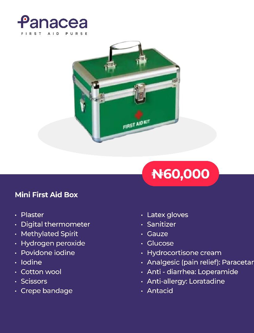 PanaceaAid's tweet photo. Your office first aid kit has paracetamol from 2018 and 3 expired plasters.
Panacea kits = doctor-assembled, health authority-certified, ₦60k - ₦200k depending on your workplace size.
Real supplies. Real emergencies. Fast Lagos delivery.
DM for bulk corporate orders. https://t.co/fWdRNvy3KE