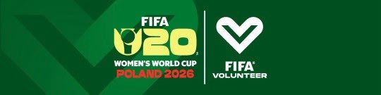 Applications now open to volunteer at the U-20 FIFA Women’s World Cup Poland 2026™

Approximately 1,000 volunteers will support the delivery of the tournament across four host cities from 5 to 27 September.

Interested individuals can now apply at volunteer.fifa.com